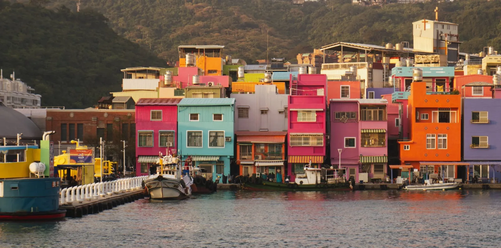 Colourful houses by the sea